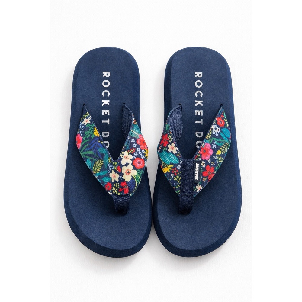 Rocket Dog Spotlight Sandals Girls Size 13 Flip Flop Floral Navy Beach Summer